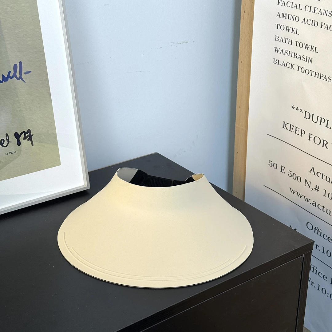 无感一体防晒帽女夏季防紫外线无痕遮阳帽可折叠超轻空顶太阳草帽