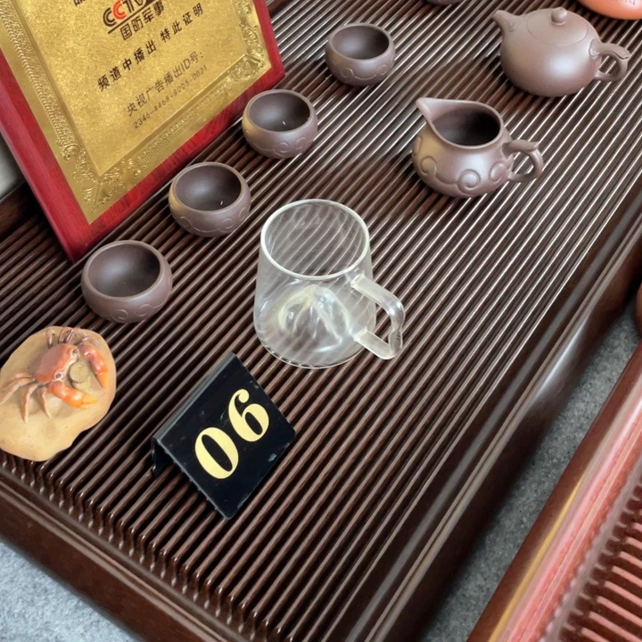 潘***拉紫色圆边电木茶盘