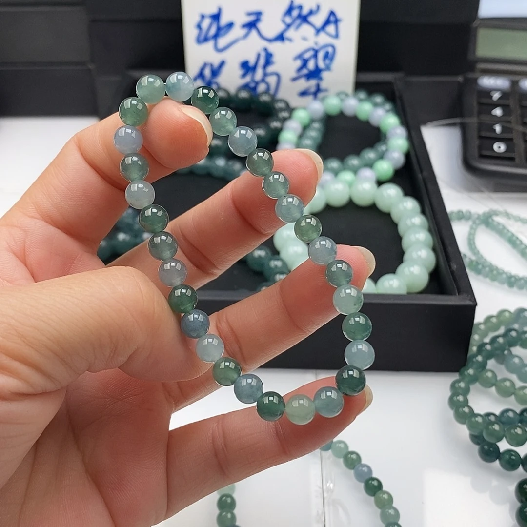 M****翡翠未镶嵌手链翡翠手串