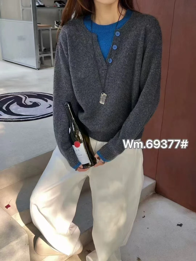 69377款时尚休闲假两件-X