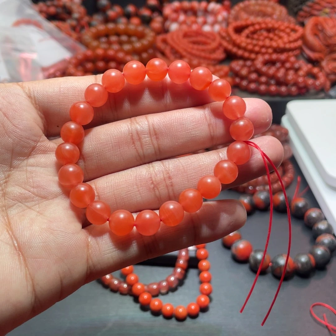 南红玛瑙手链未镶嵌