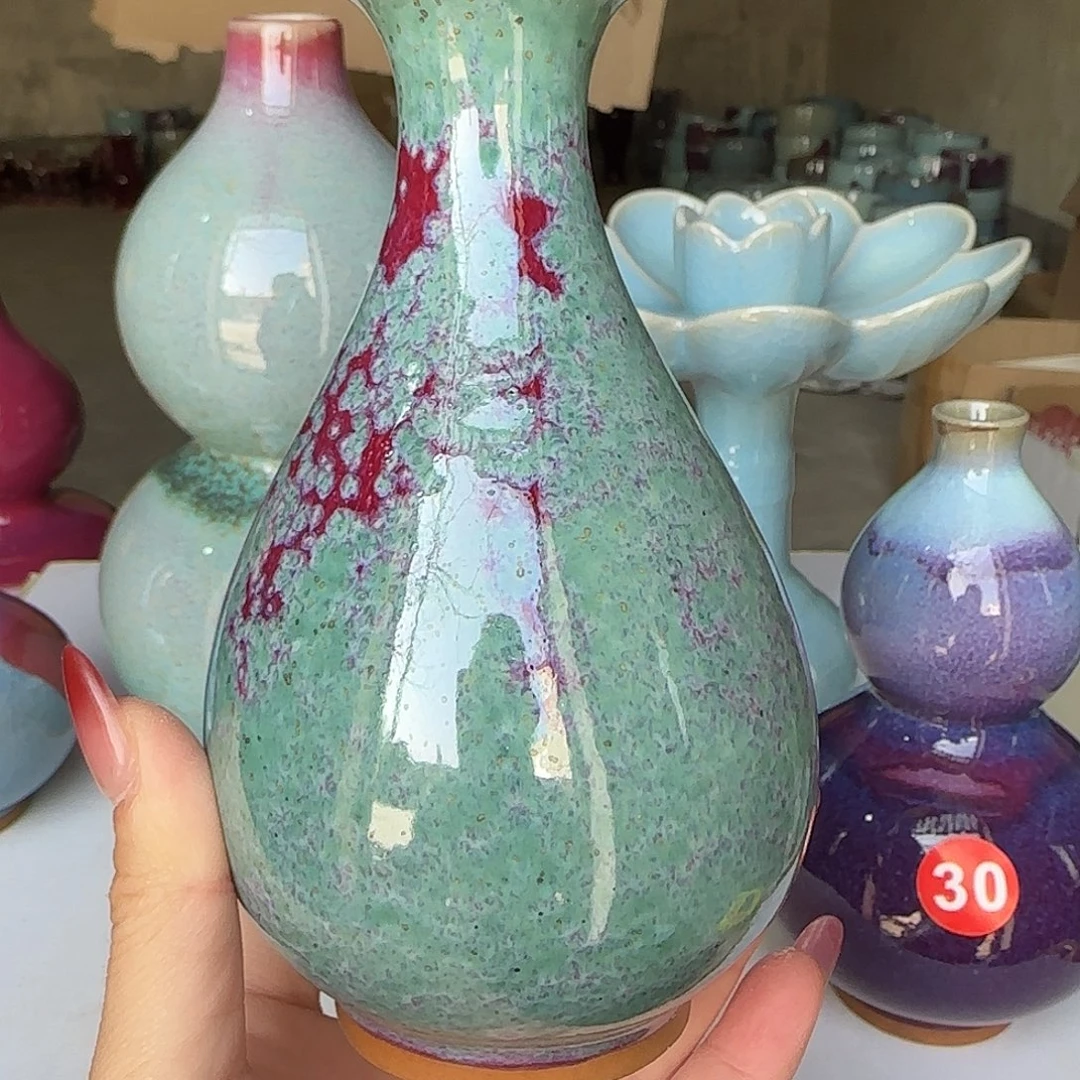 陶摆件郑家钧窑摆件微