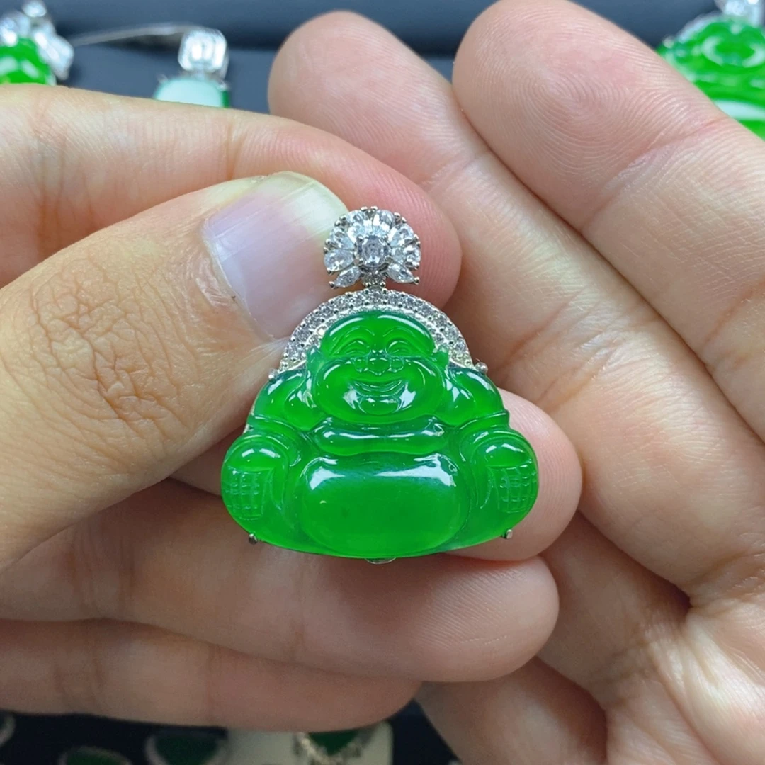 翡翠银S925镶嵌颈饰