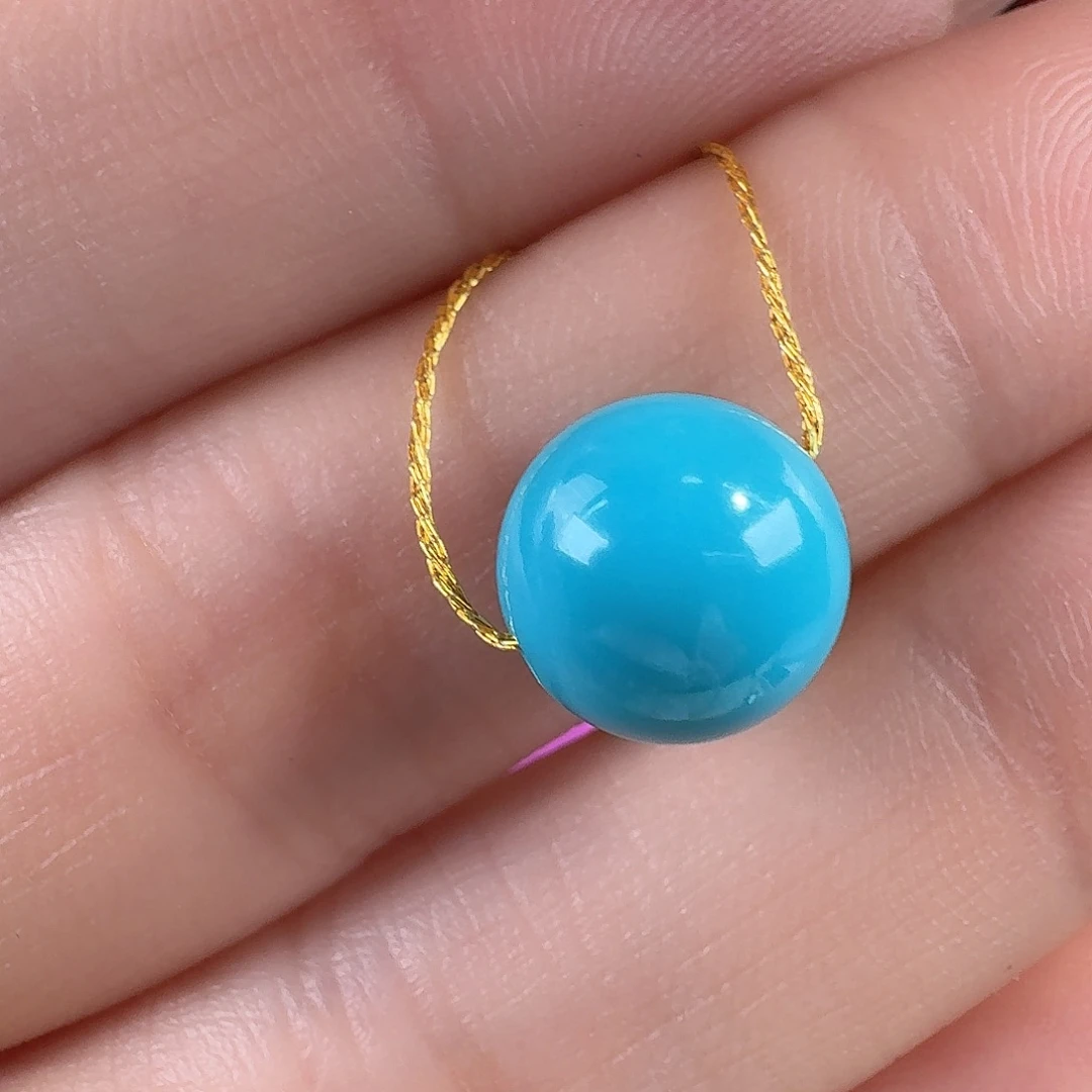 绿松石未镶嵌珠宝奇石9mm+