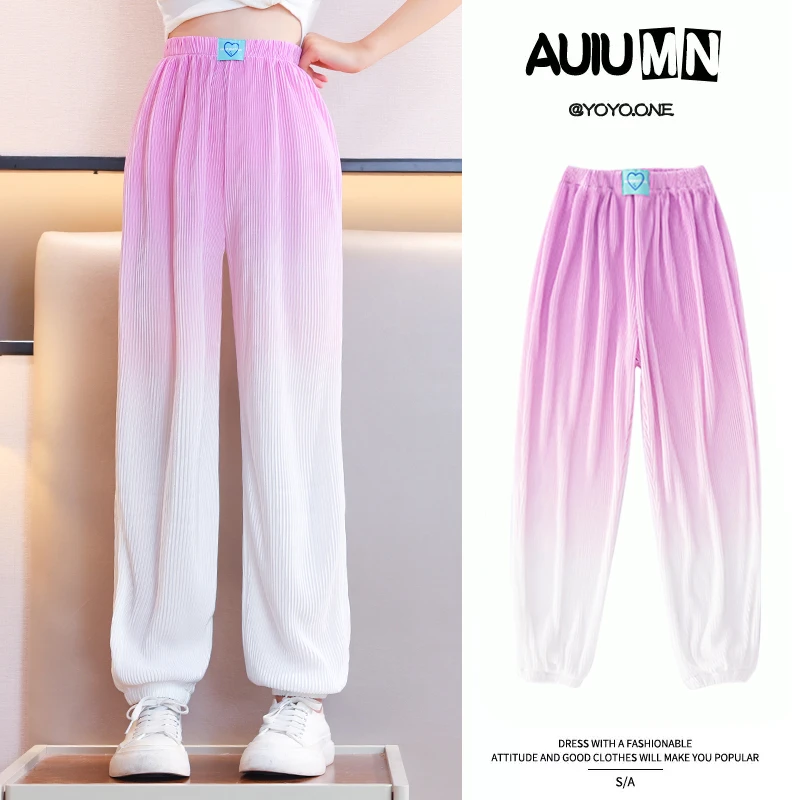 女童防蚊裤2025夏季新款女大童冰丝薄款裤夏儿童时髦洋气裤子5692