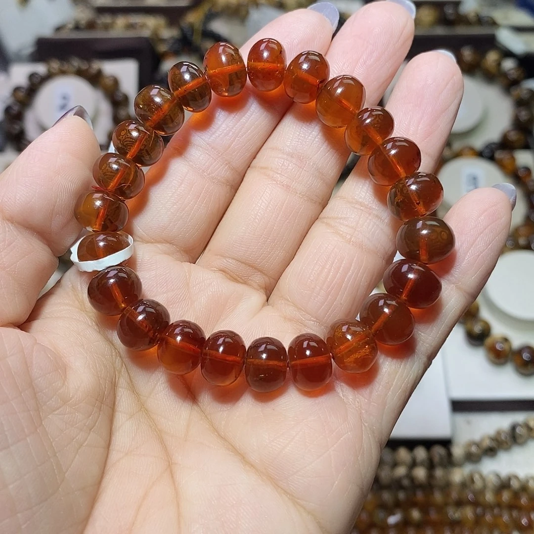 琥珀未镶嵌裸石血珀10m