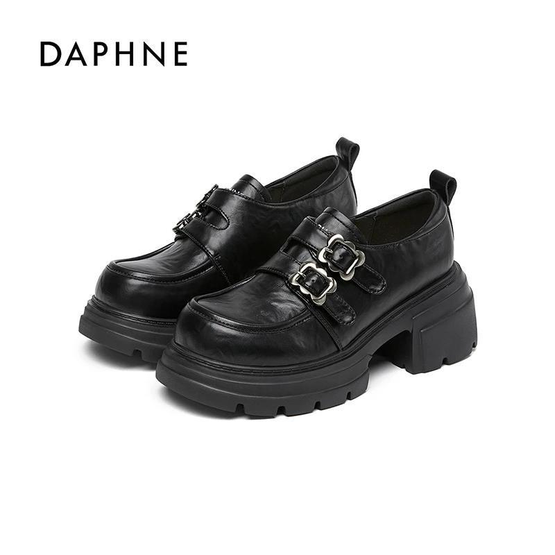 Daphne/达芙妮女鞋2025春季新款爆款官方正牌妙龄圆头休闲乐福鞋
