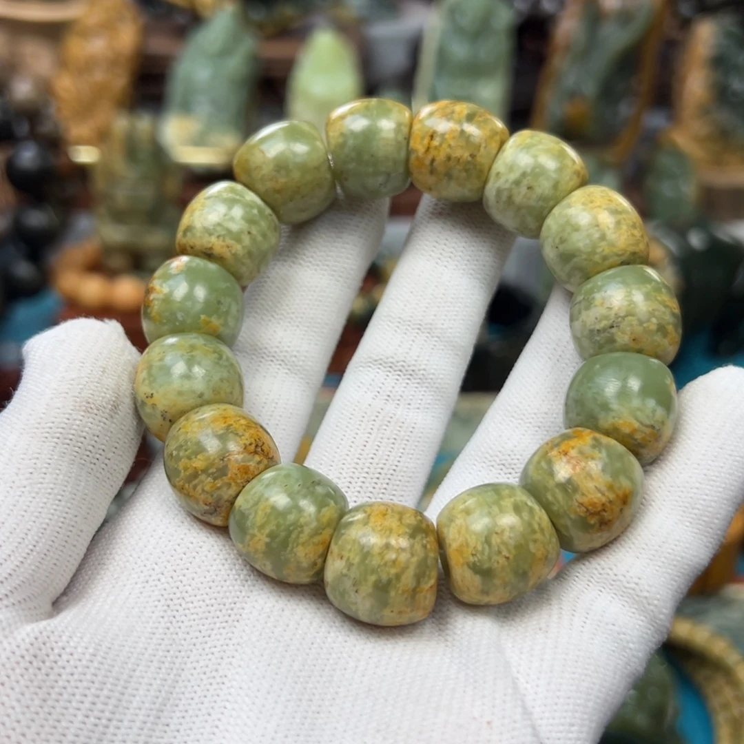 瑞***8岫岩河磨玉（透闪石质玉）未镶嵌手串