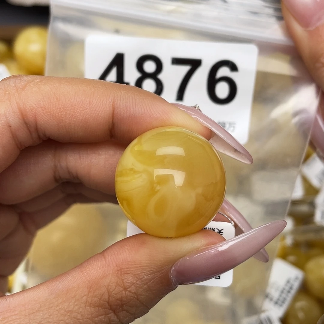 蜜蜡未镶嵌珠宝奇石23.5水线纹