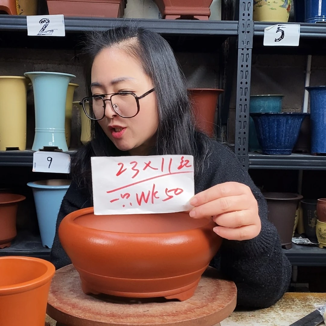 紫砂一只花盆货号wK50