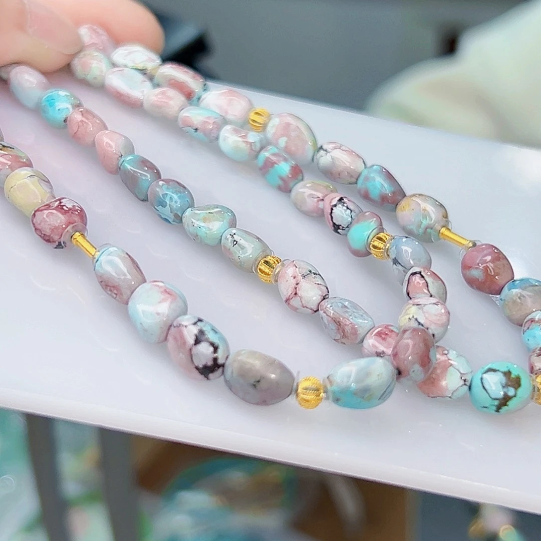 绿松石珠宝奇石18K金镶嵌