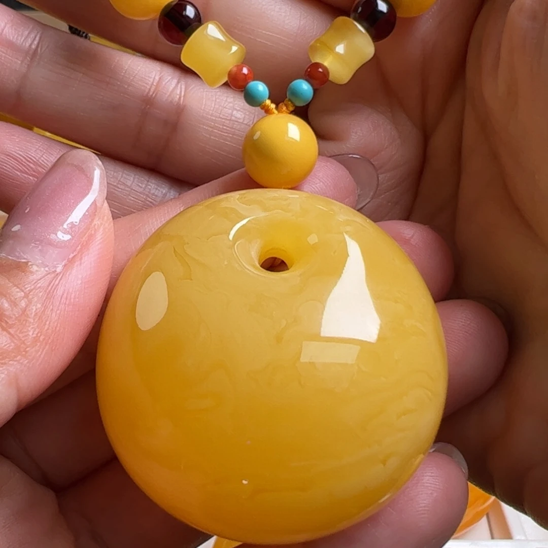 蜜蜡毛衣链未镶嵌无优化