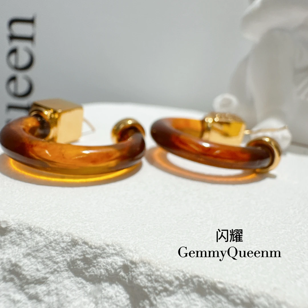 铜合金树脂耳饰 闪耀GemmyQueen耳环GQ01806