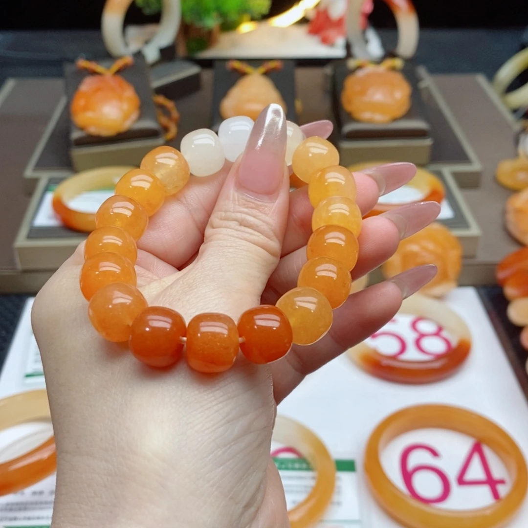 石英质玉（黄龙玉）未镶嵌手串