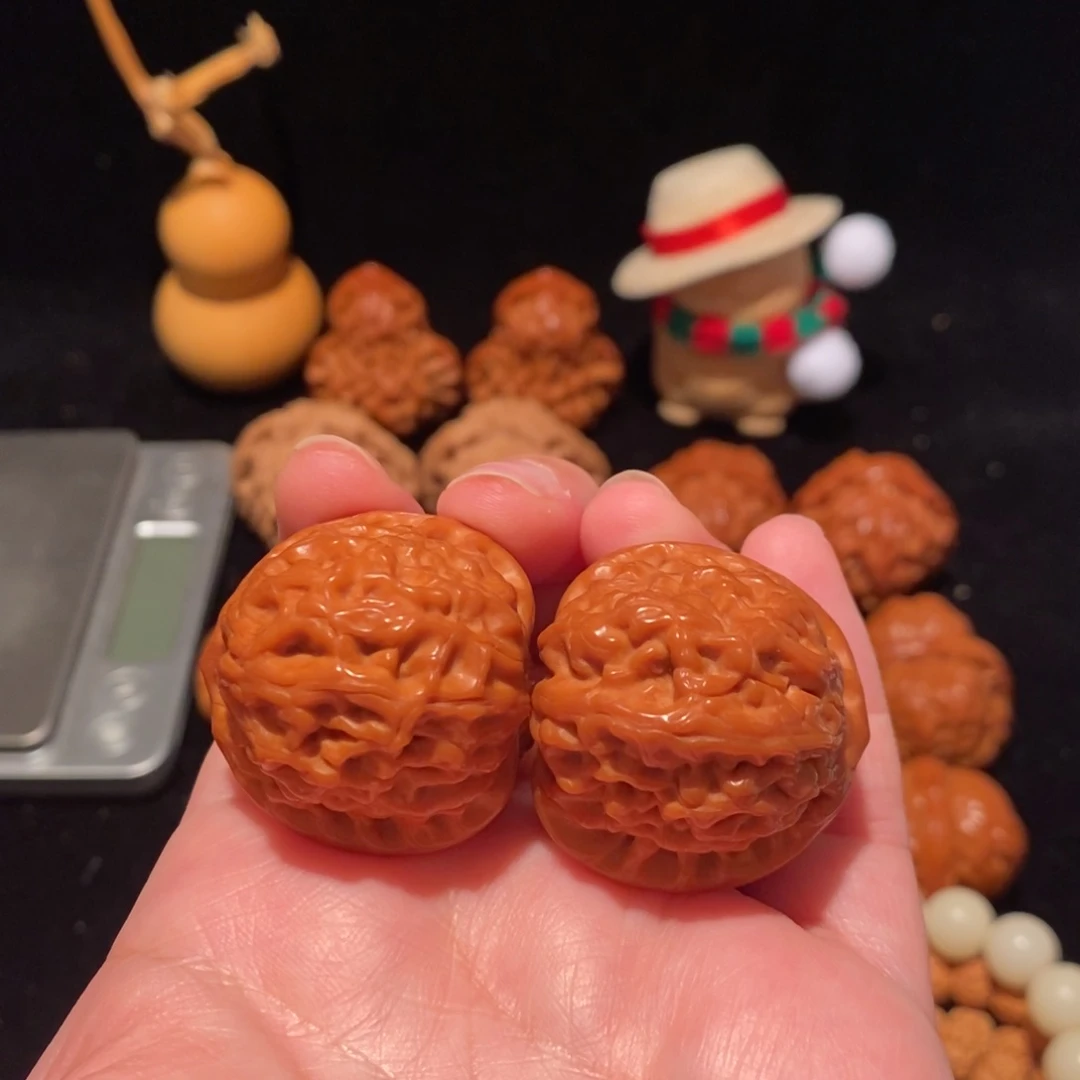 文玩核桃把件38尺玉枕