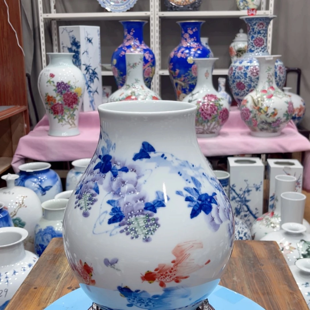 摆件郝*遥景德镇陶瓷福筒