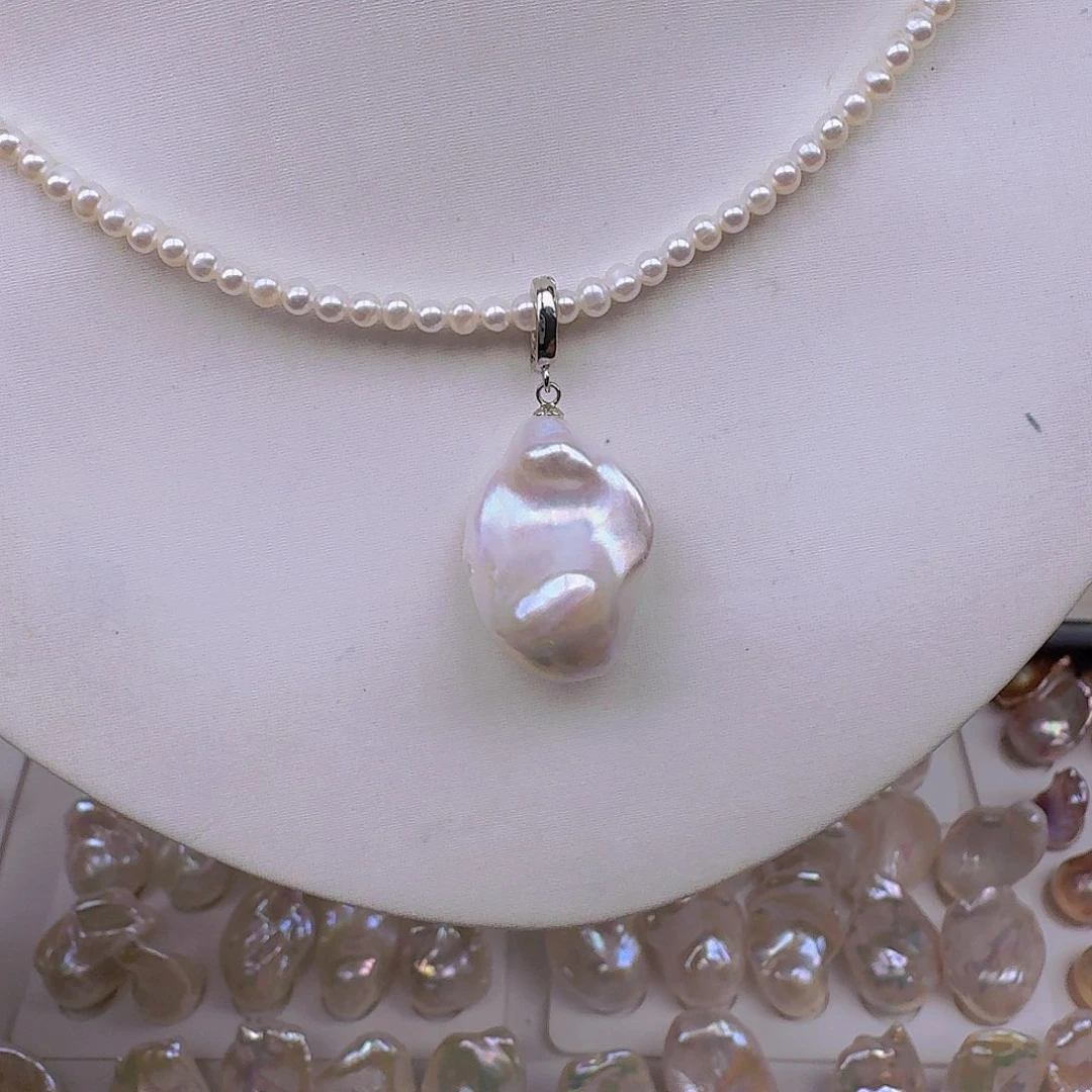 颈饰淡水珍珠银S925镶嵌