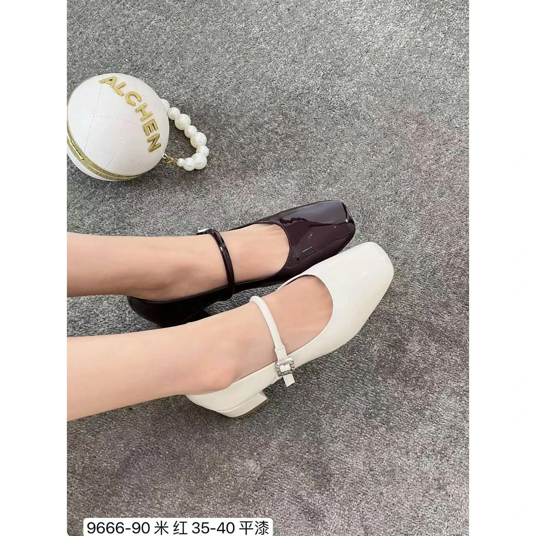 气质玛丽珍方跟单鞋ZBX966690（跟高3厘米）