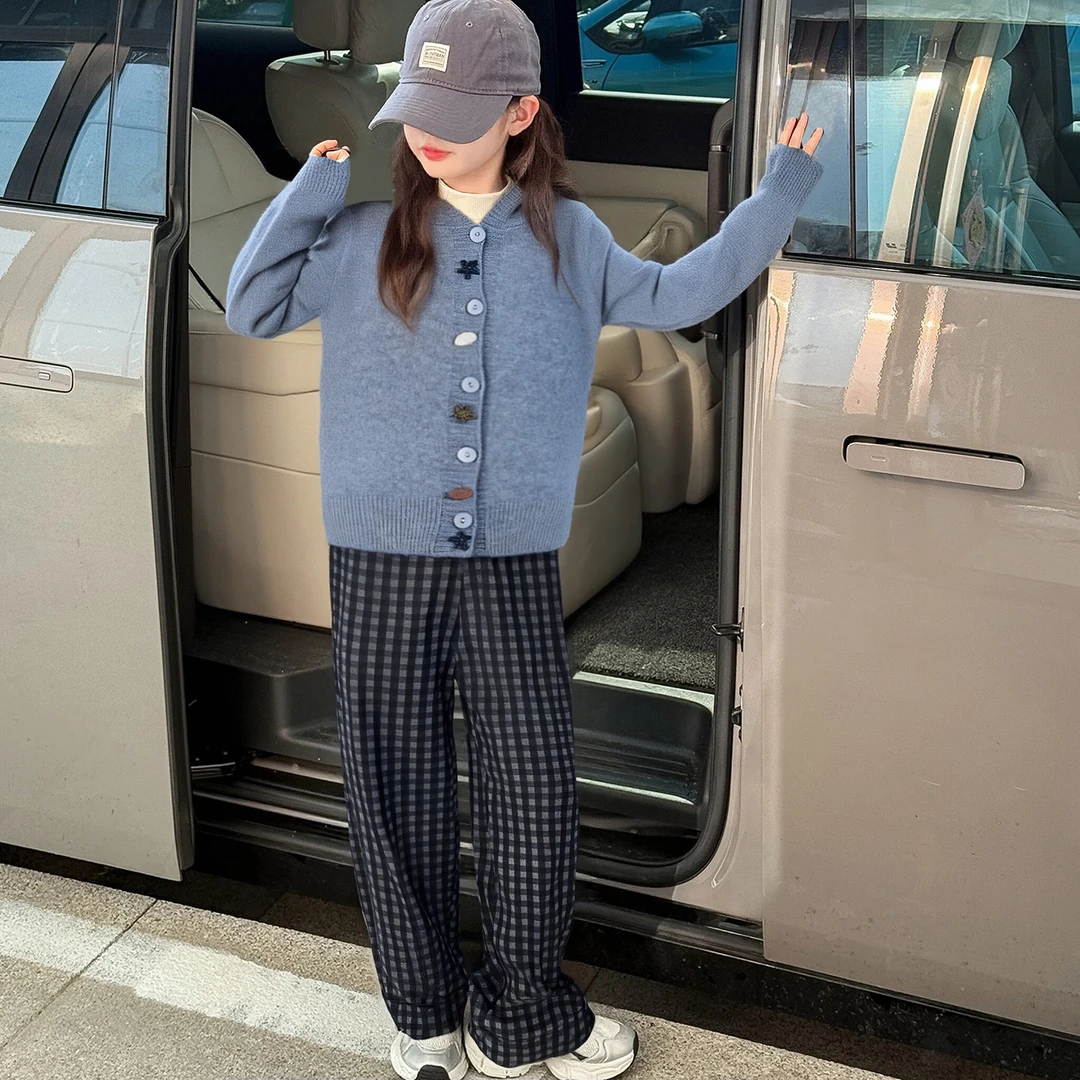 25TZ058女童秋装三件套2025新款洋气儿童套装女孩穿搭中大童春秋