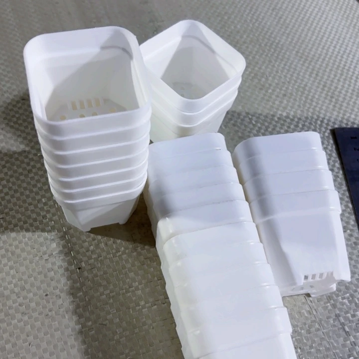 5公分白方盆60个