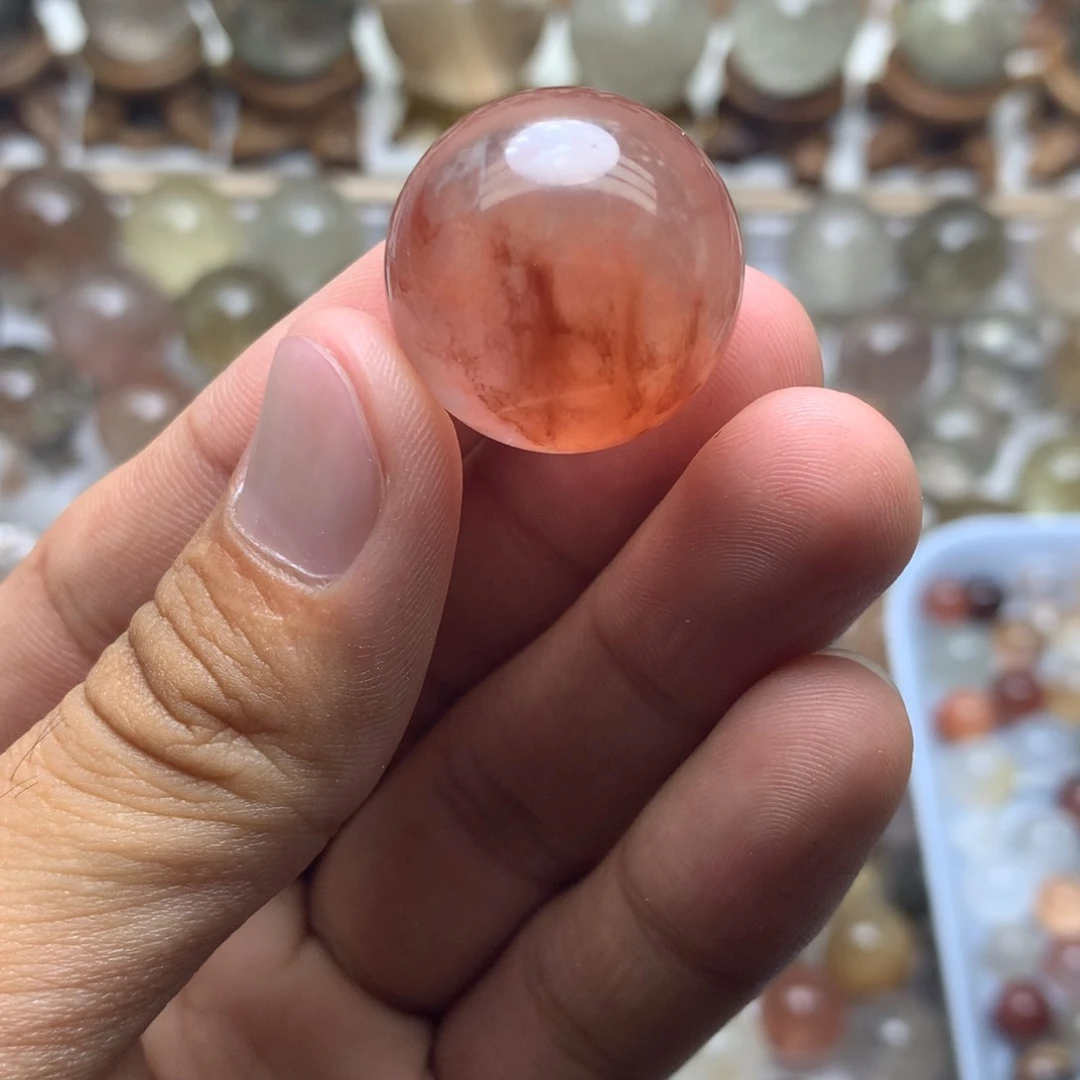S***e水晶珠宝半成品未镶嵌红兔毛球
