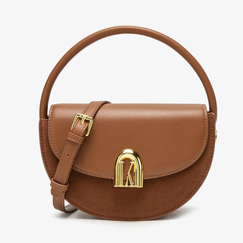 百搭小方包经典轻奢潮流复古女士单肩手提包牛皮时尚小众LK24127