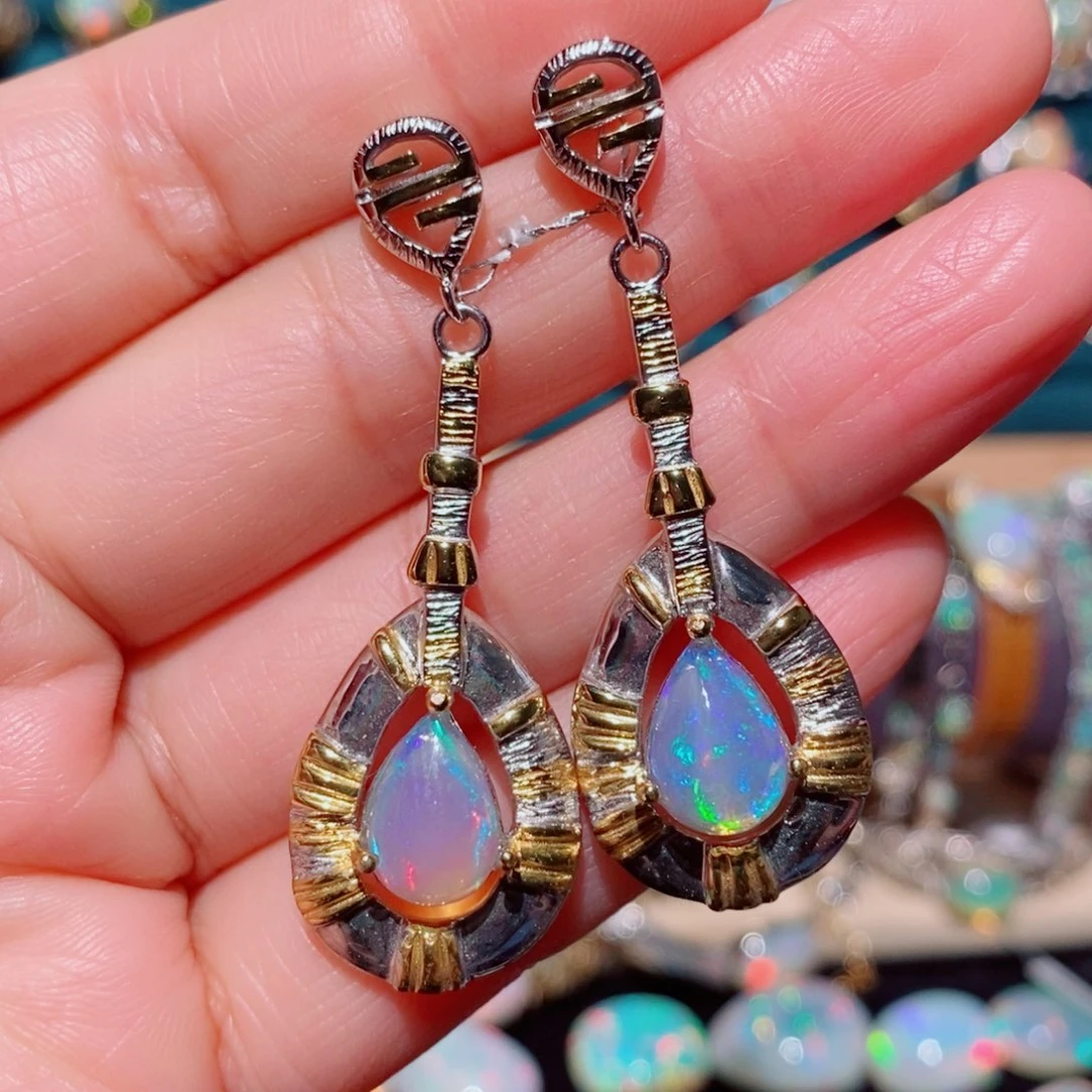 欧泊欧泊耳饰银S925镶嵌