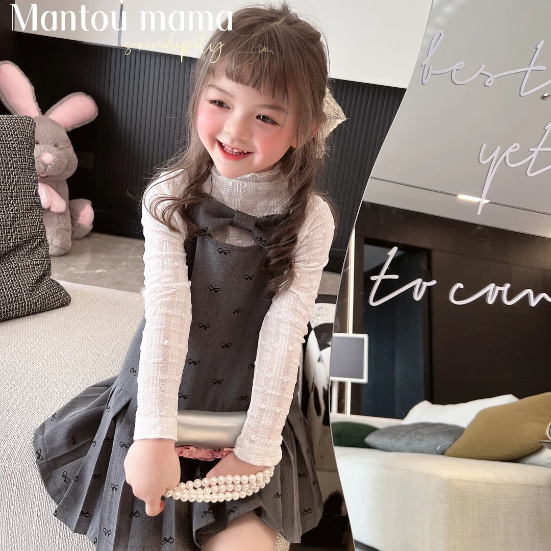 【浪漫协奏】【新款】千金质感百褶背心裙春秋女童精致气质公主裙