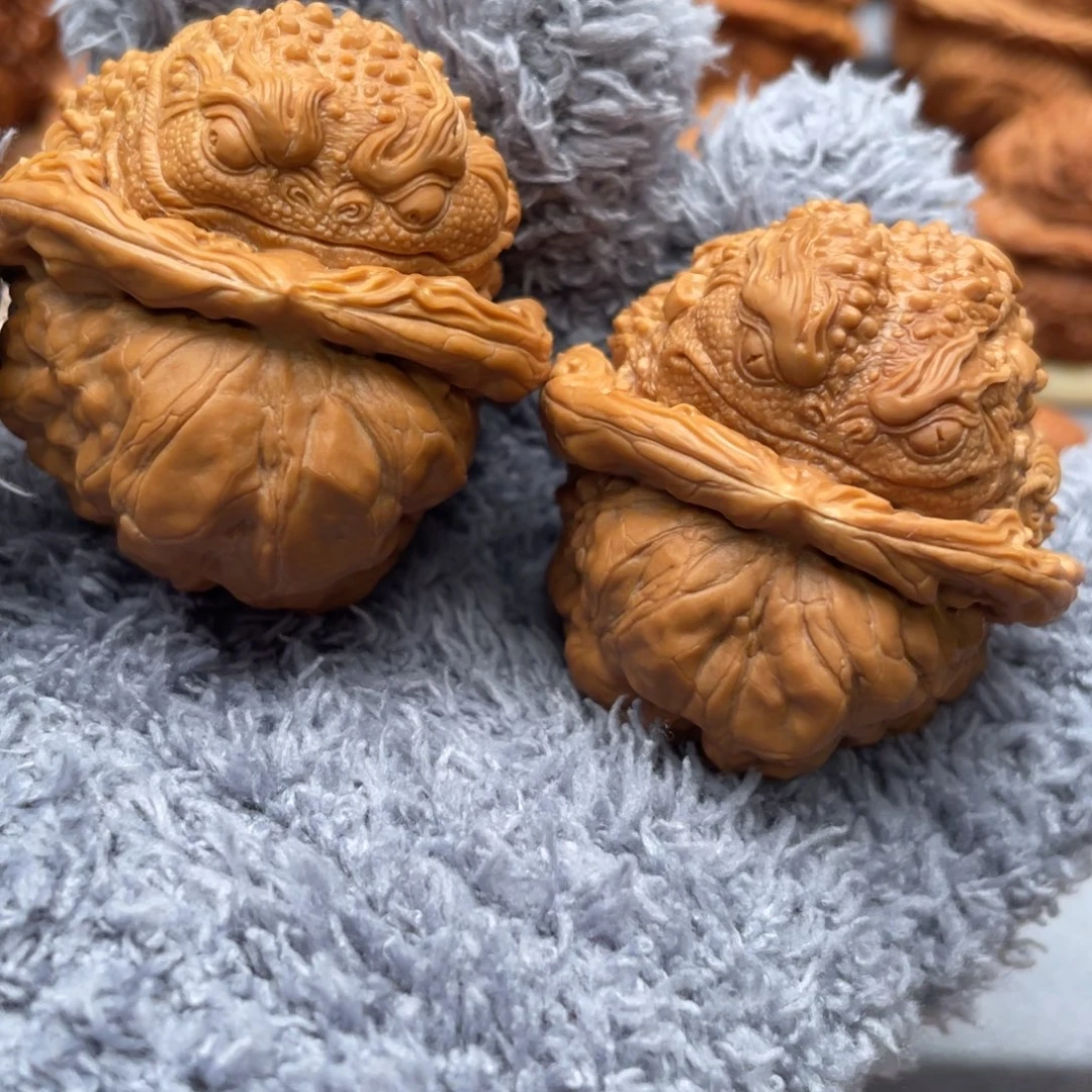 手串/手链核桃維*金蝉蛤蟆头核桃雕刻核桃