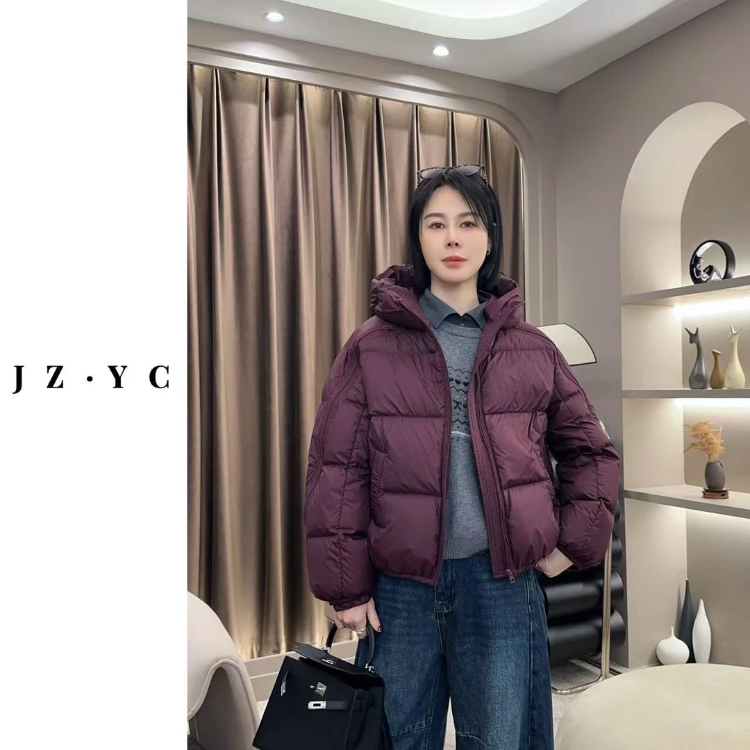 【洁子推荐】2024冬季241326新款欧版连帽肩拉链休闲羽绒服JZYC