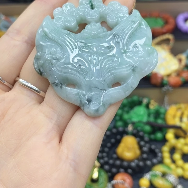 翡翠未镶嵌颈饰项链79