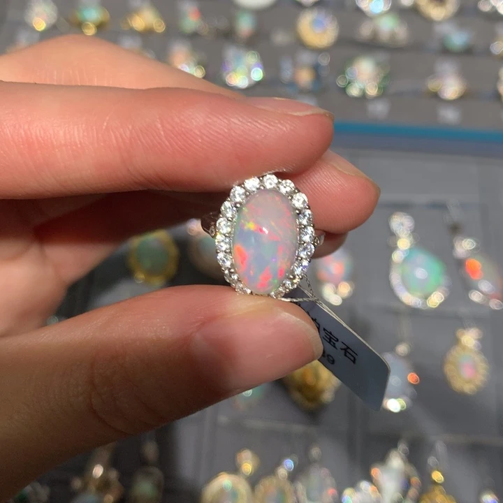 欧泊银S925镶嵌戒指