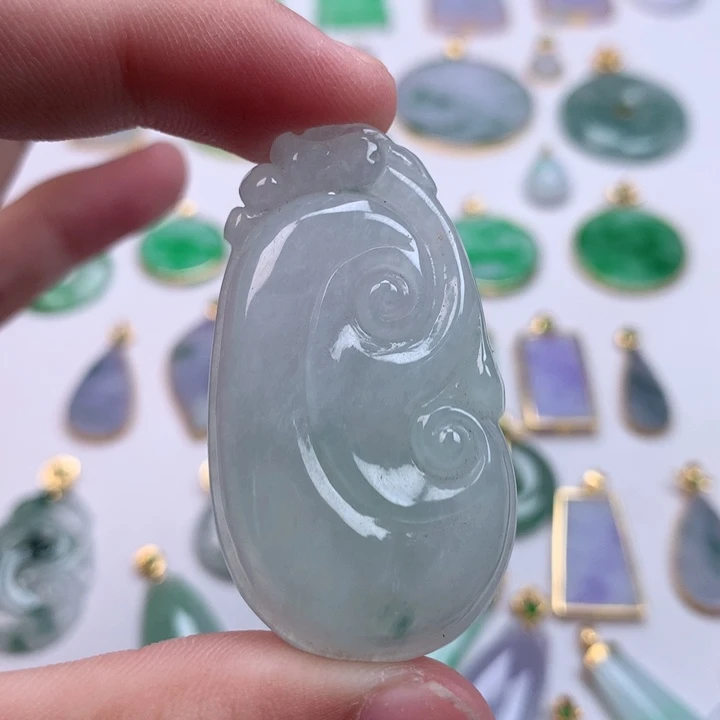 翡翠颈饰未镶嵌天然翡翠A货