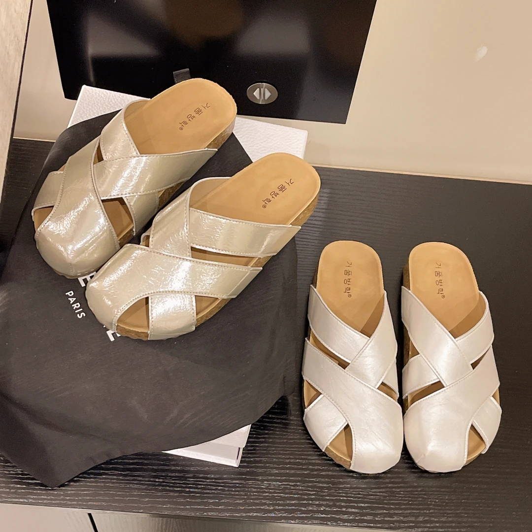 勃肯拖鞋女外穿镂空透气2025夏季新款法式休闲百搭软底鞋包凉拖鞋