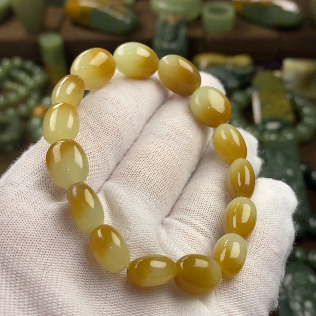 岫岩老玉（透闪石质玉）未镶嵌手链