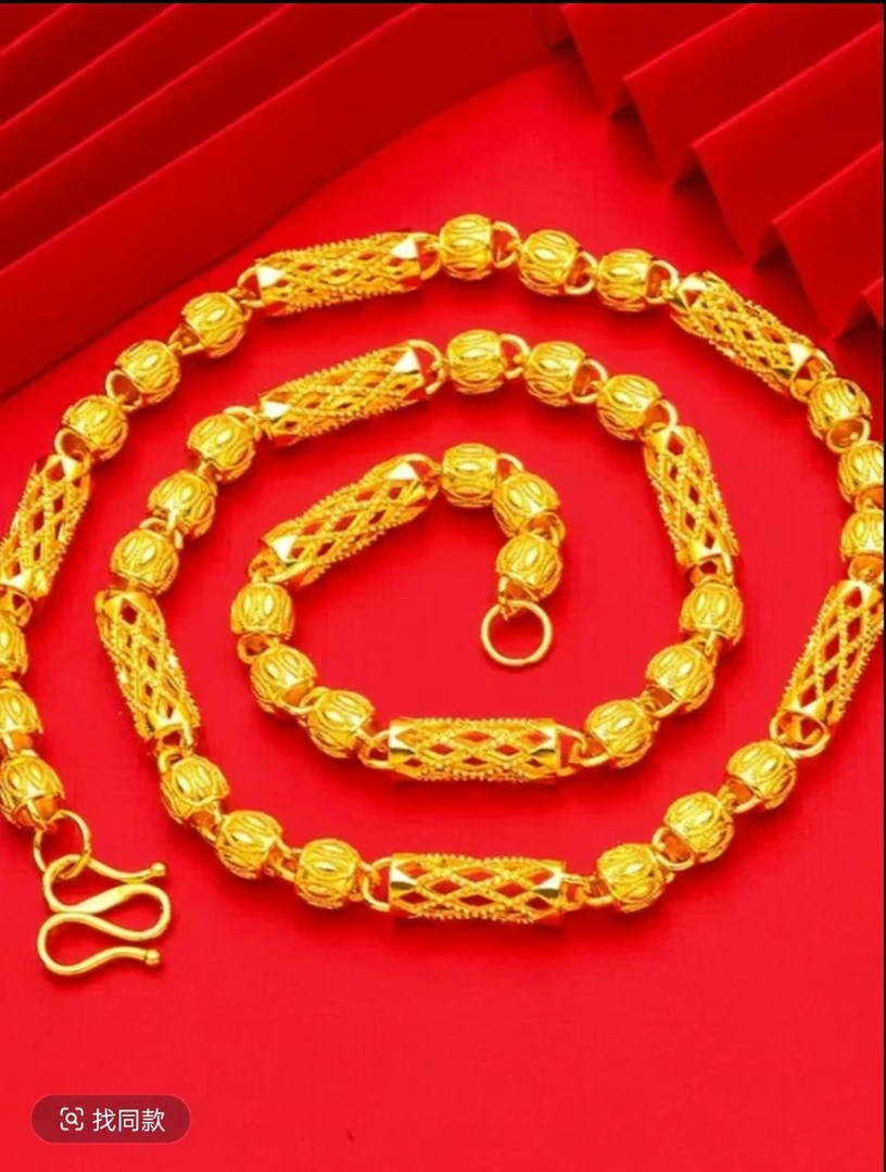 合金项链  合金项链 新款网红竹节镂空项链时尚百搭经典潮流精致