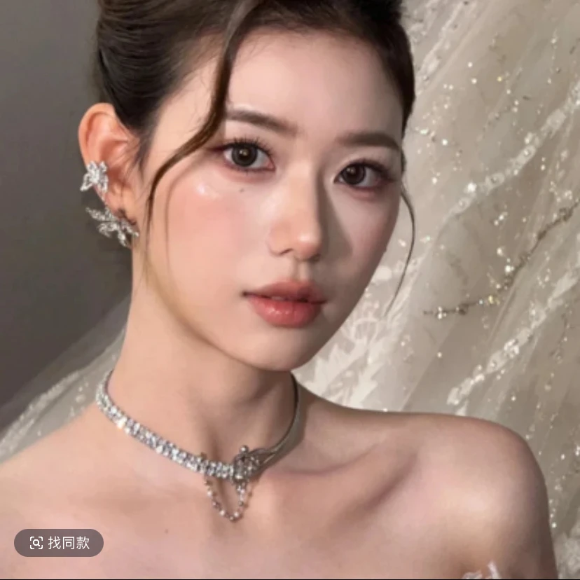 铜合金耳饰 2794新款重工闪钻花朵新娘婚纱礼服耳饰大气百搭