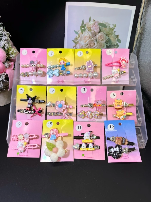 自选款一单7对14个儿童发夹女童公主可爱女孩发卡宝宝卡通