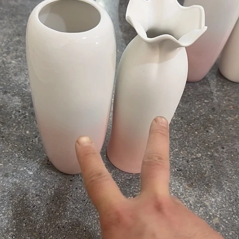 瓶组合白粉陶瓷2个24厘米陶瓷