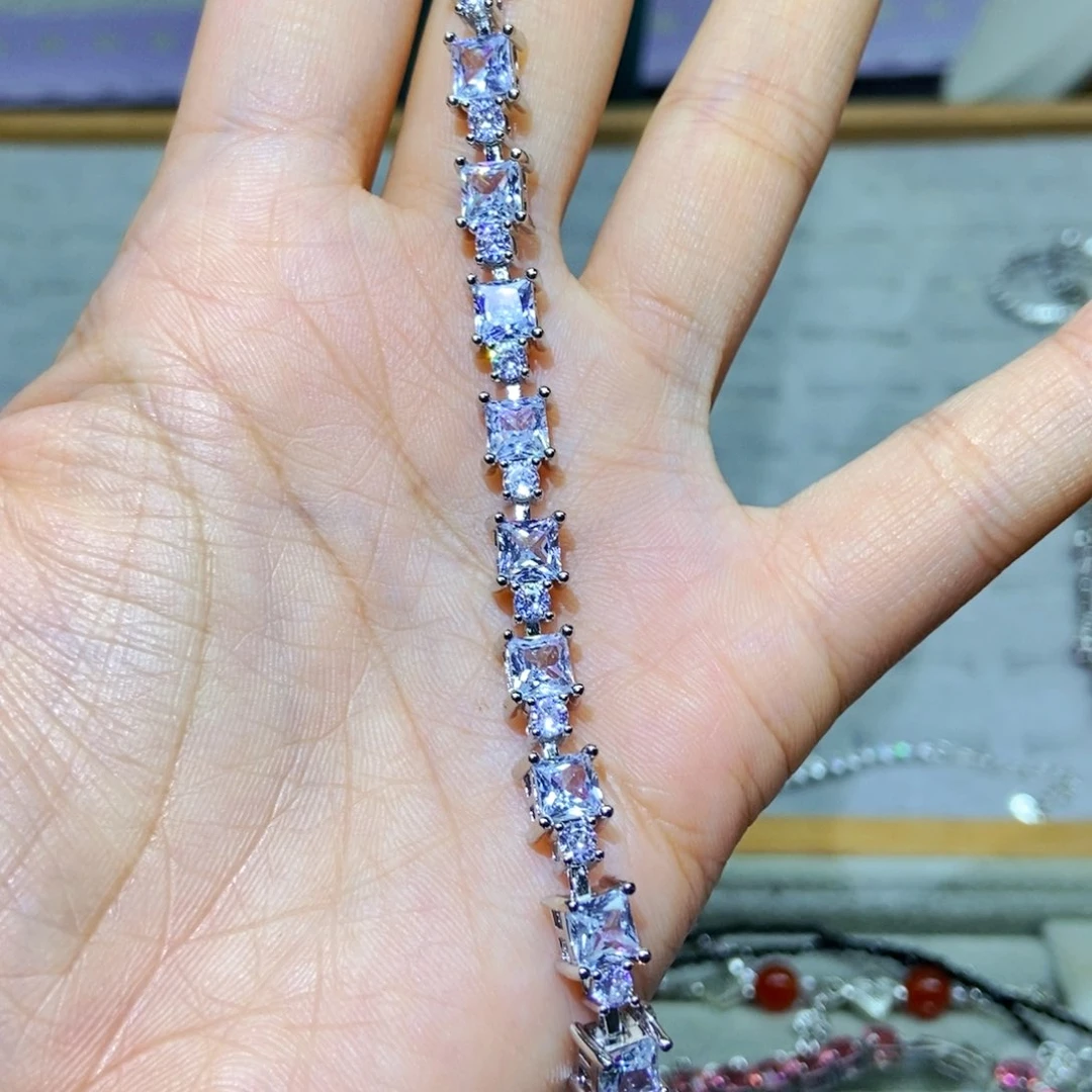 银S925镶嵌耳饰紫晶