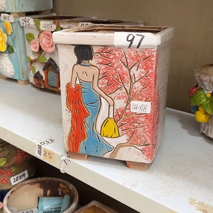 粗陶材质多肉花盆