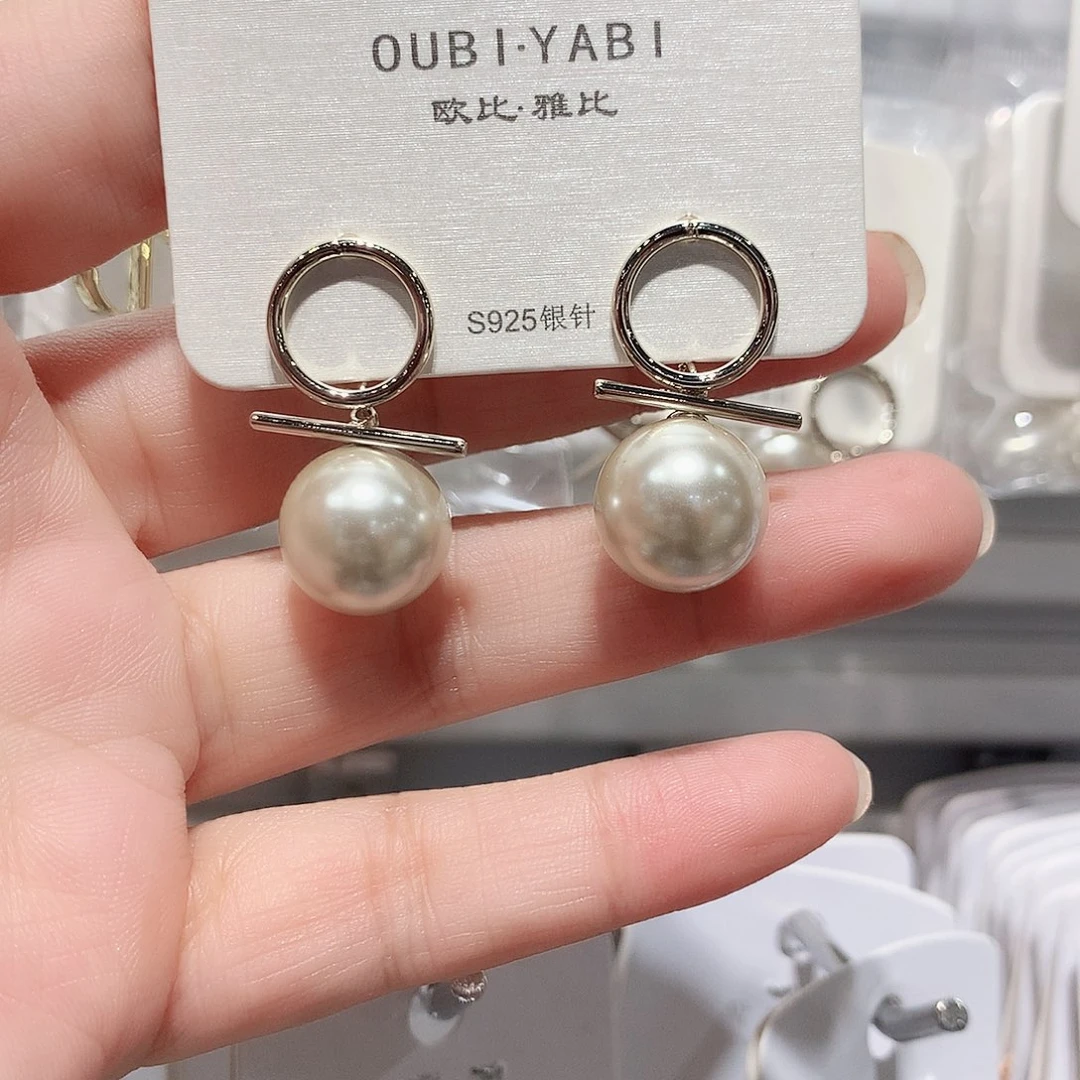 铜合金合金珍珠耳环