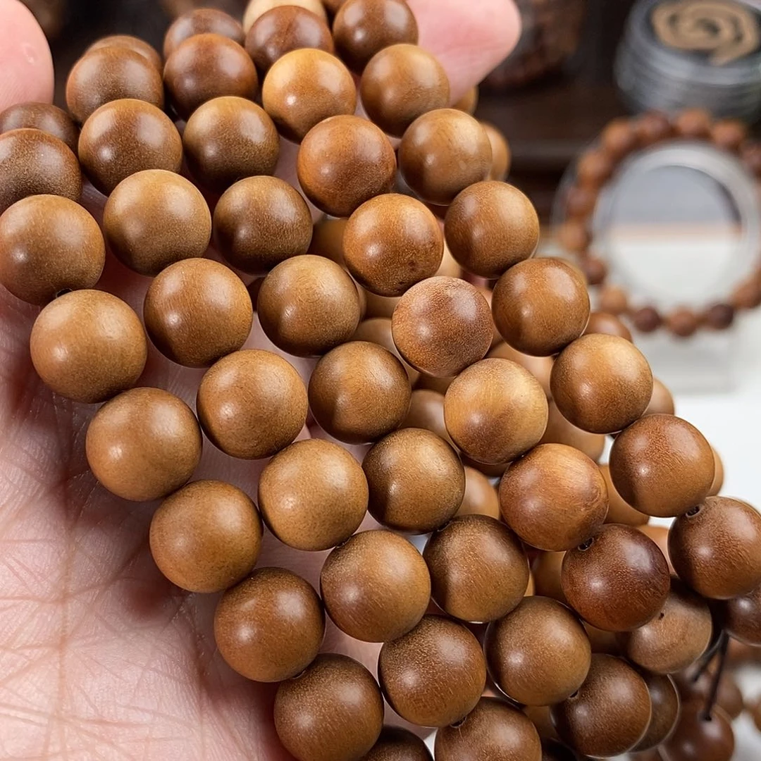 檀香木手串/手链老山檀香微瑕老料1.0*108颗