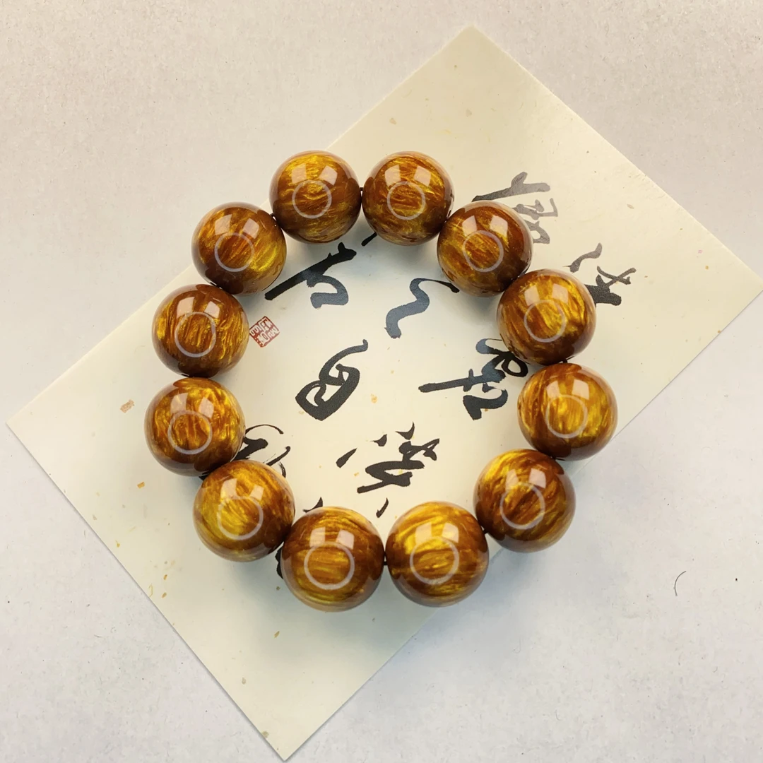 【阳光福利】20MM颗金丝海柳（无礼盒）手串 ZXZ-0046