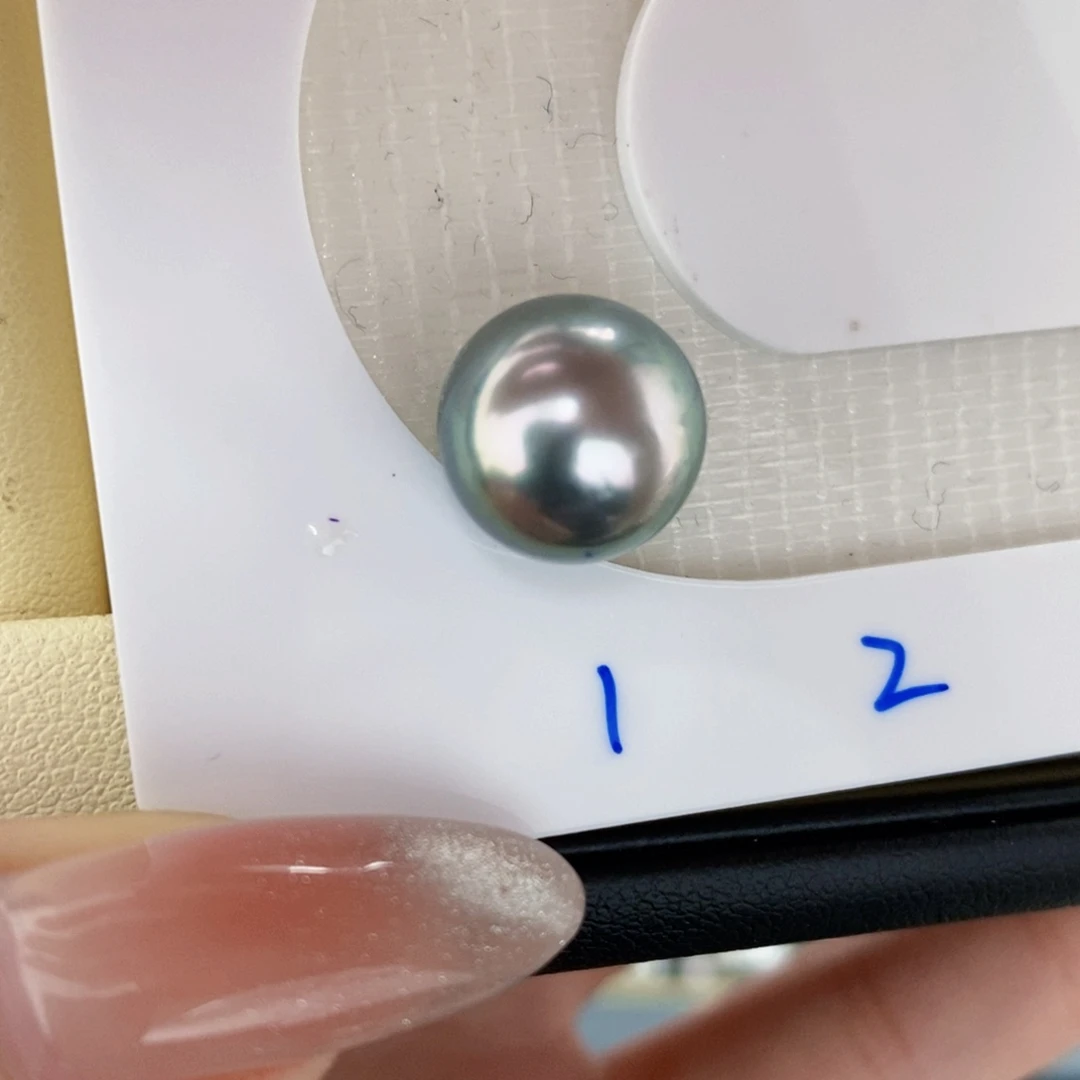 海水珍珠未镶嵌裸珠定制不退不换铂金灰裸珠11+多样性定制不退换