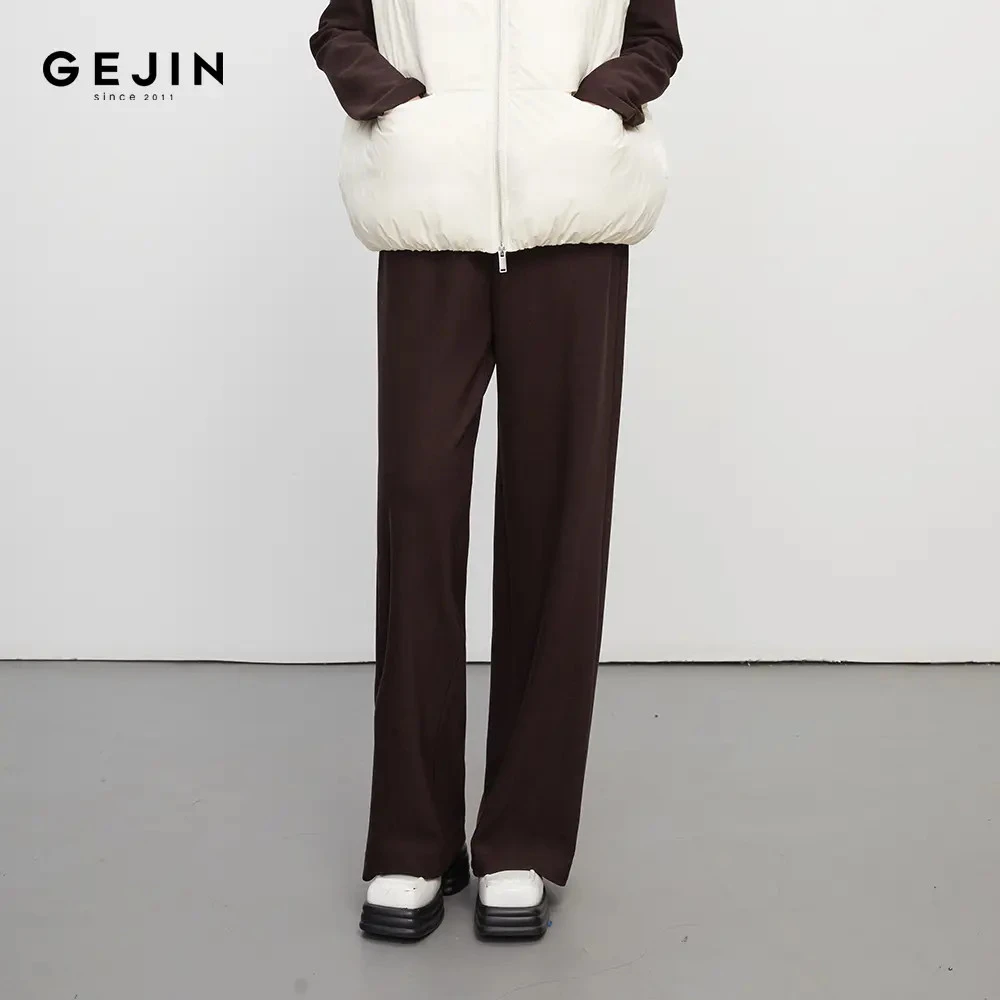 GEJIN/秋冬新款慵懒时尚空气层舒适显瘦直筒裤93525903492