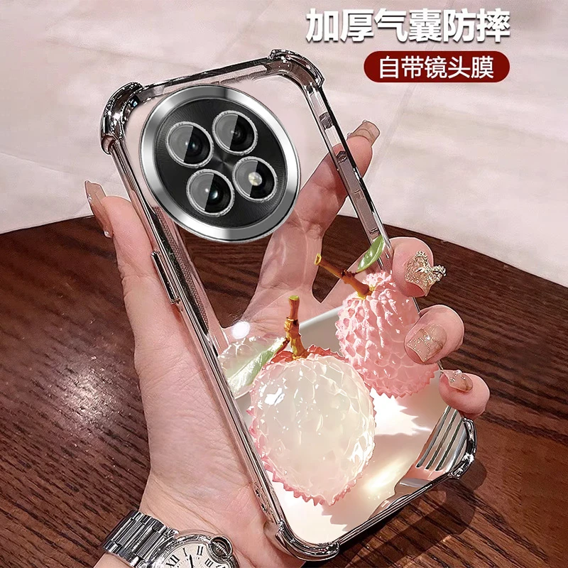 带镜头膜适用一加ace5手机壳四角防摔软壳1+ACE5Pro 透明全包个性