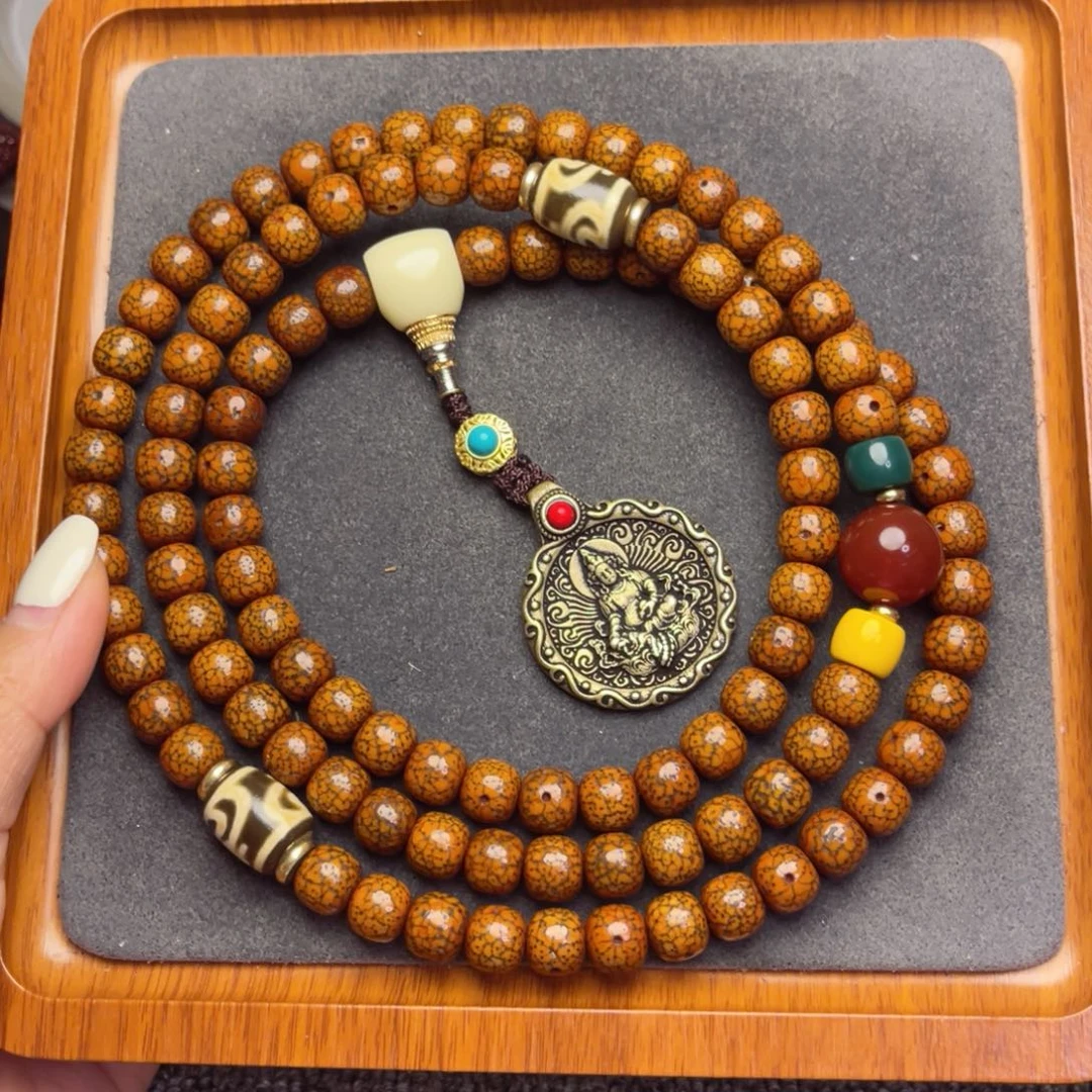 慕***熙星月菩提吊坠老型桶珠星月