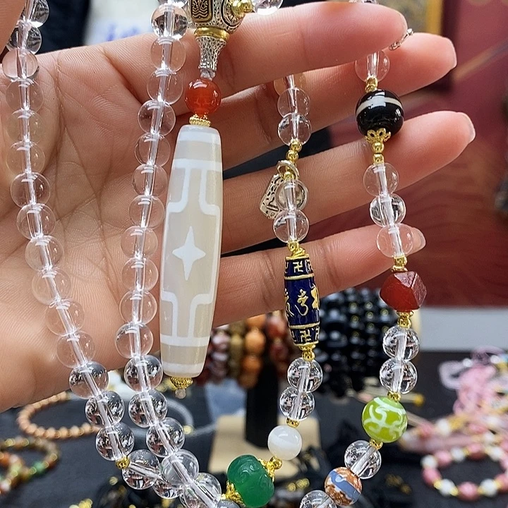 玛瑙/玉髓合金颈饰