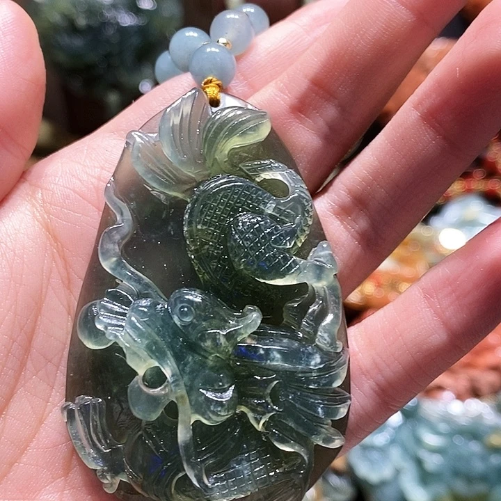 岫玉未镶嵌毛衣链